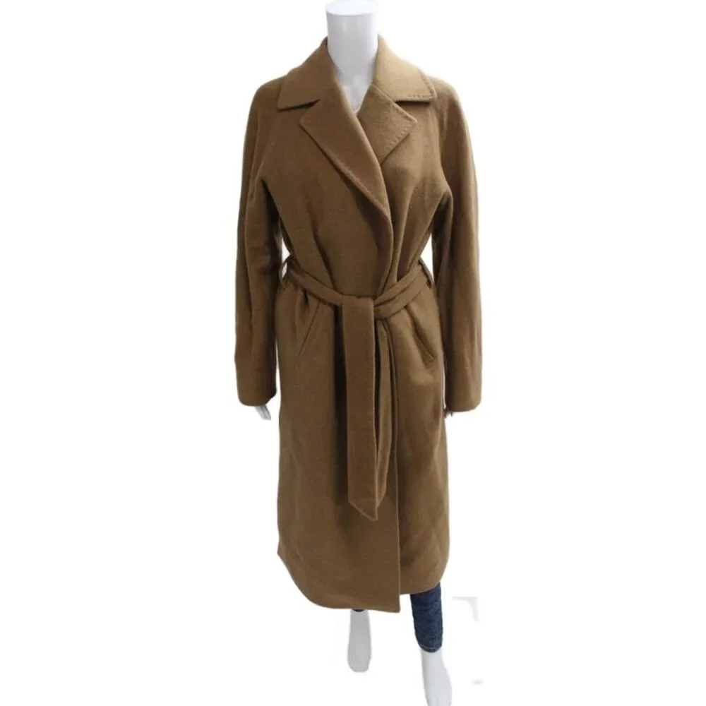 Chiarulli Women Coat Brown Virgin Wool Size 44